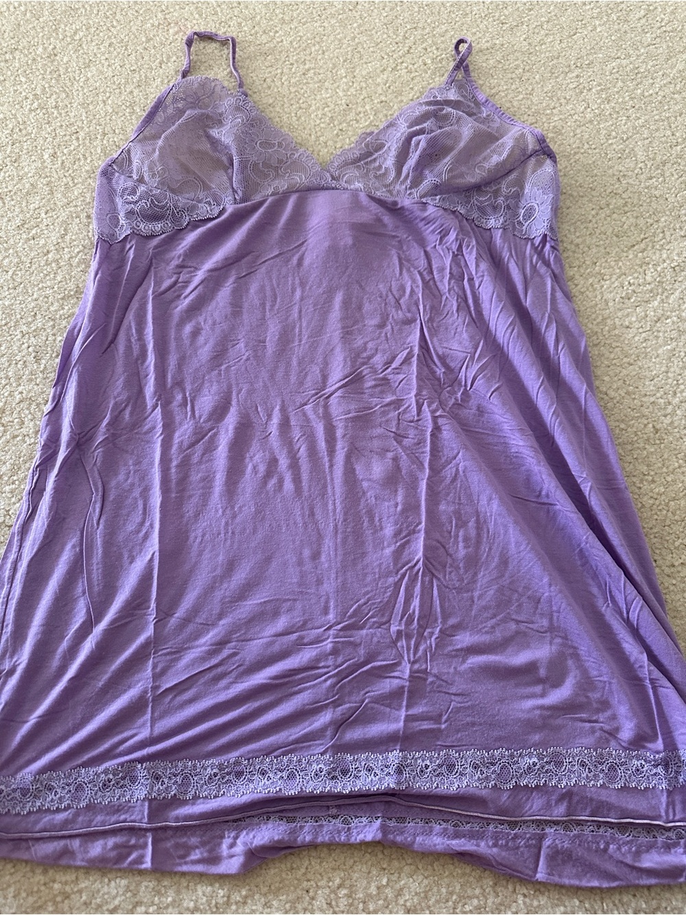 Victoria Secret Lace-Trim Slip Nightdress in Lavender
